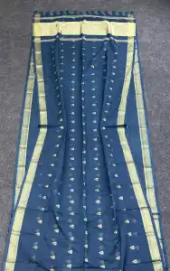 Midnight Blue Kasturi Cotton Saree