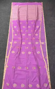 Magenta Jamdani Motif Saree