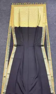 Red & Antique Gold Handloom Cotton Gadwal