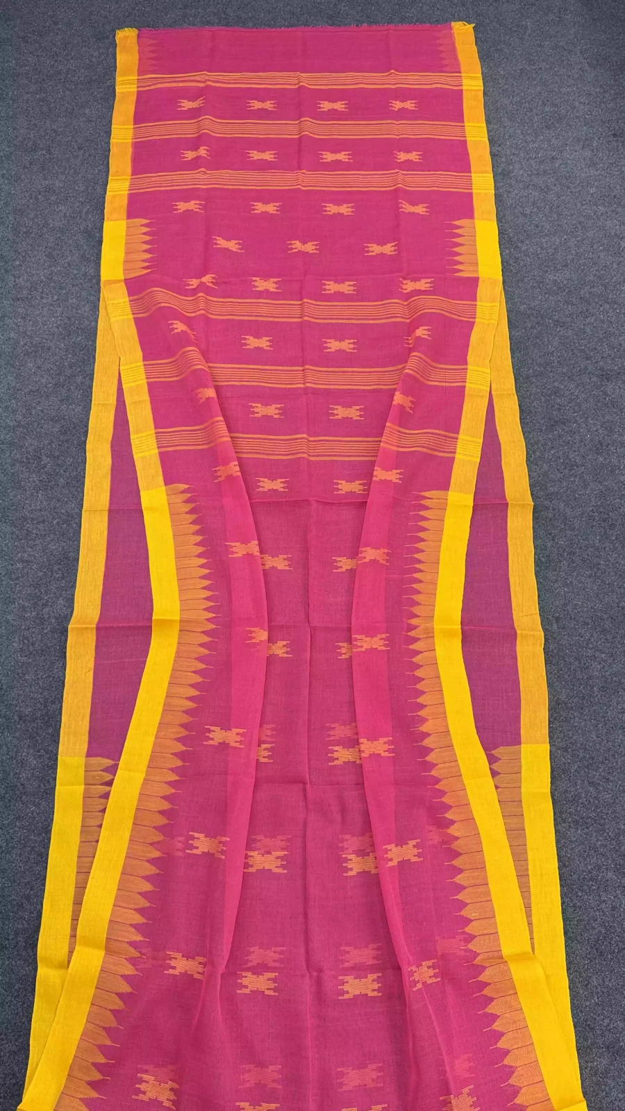 Magenta & Mustard Suily Manipuri Saree